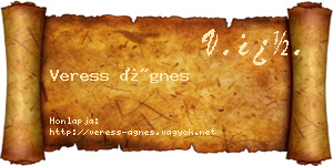 Veress Ágnes névjegykártya